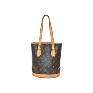 Louis Vuitton Bucket Monogram Brown Coated Canvas Handbag Classic